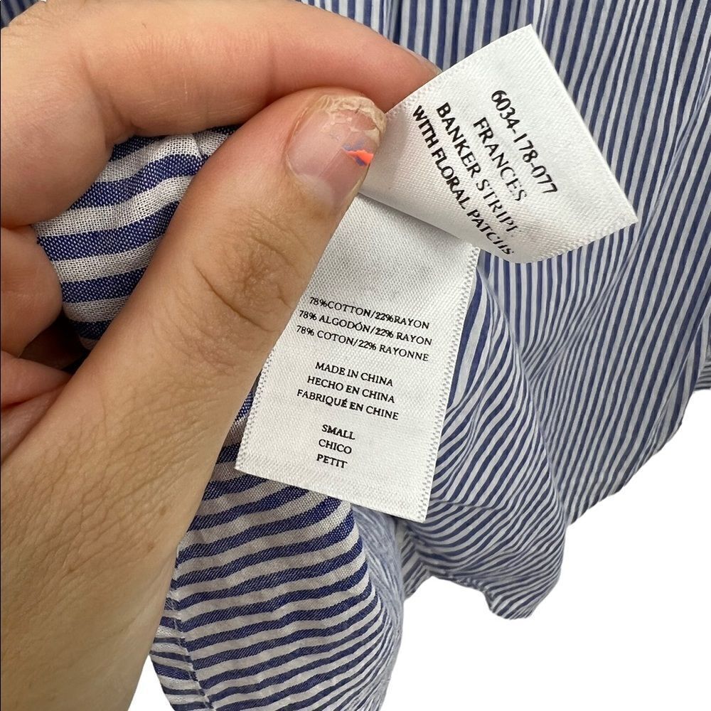 Rails | Frances Banker Stripe Button Up Long Slee… - image 9